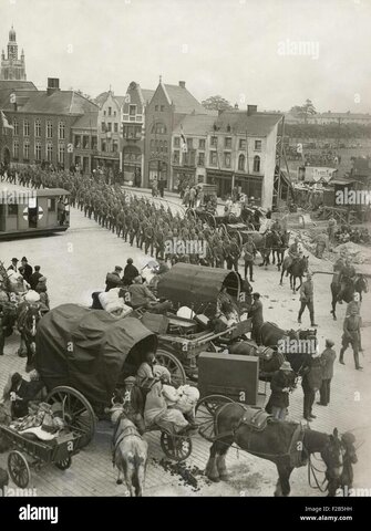 El ejercito belga ocupa Aquisgran