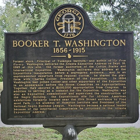 Booker T. Washington delivers Atlanta Compromise address
