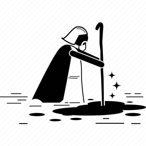 Moisés golpea la roca