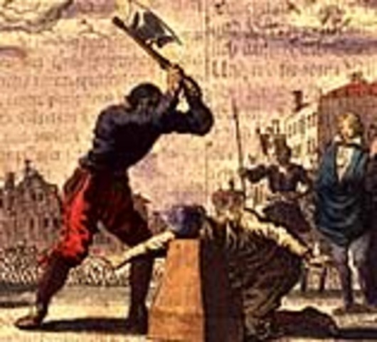 Charles I beheaded