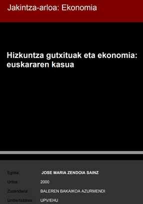 Ikerketa: Tesi Doktorala. JoseMari Zendoia