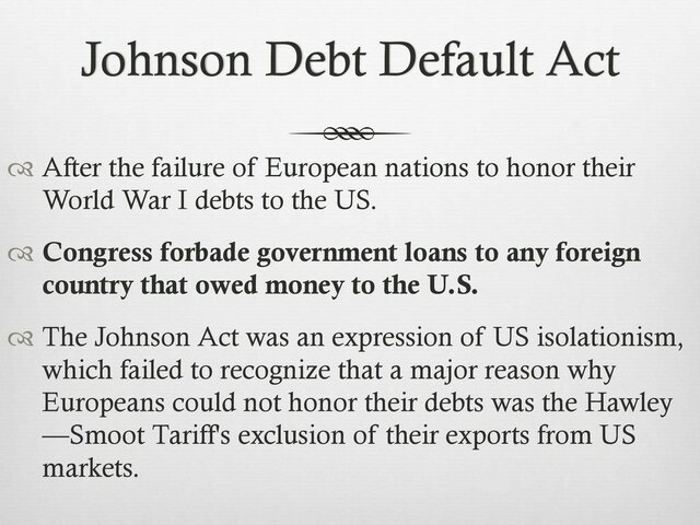 The Johnson Act