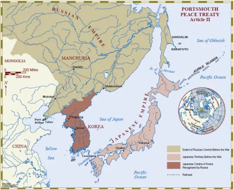 Fin de la Guerra ruso-japonesa. Tratado de Portsmouth