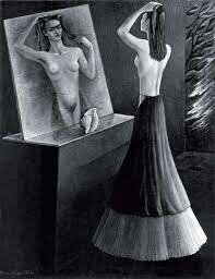 Retrato de Frida frente al espejo