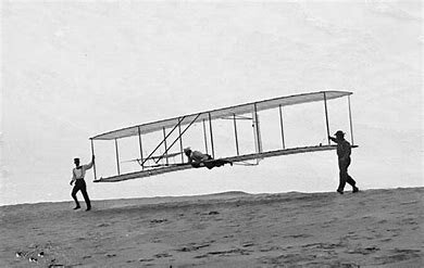 First successful airplane flight by the Wright brothers