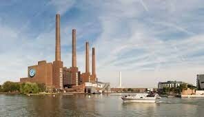 vista de la fabrica de automiviles.