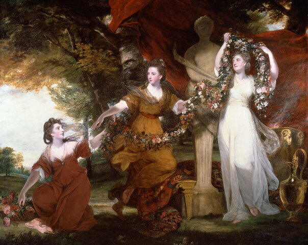 Tres dames adorant l'estàtua d'Himeneu (Joshua Reynolds)