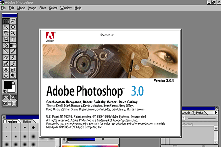 Photoshop 3.0, capa sobre capa