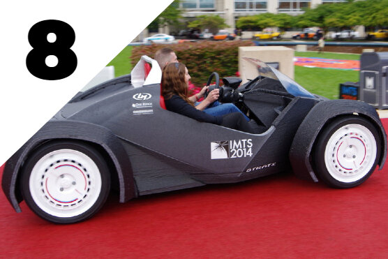 Local Motors desenvolupa el primer cotxe elèctric parcialment imprès en 3D, Strati.