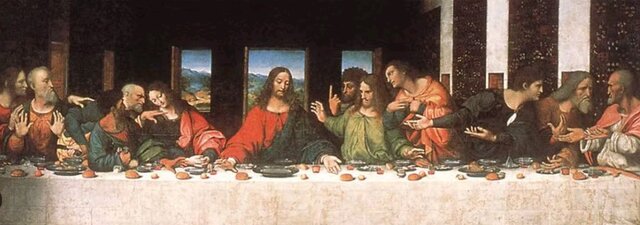 Leonardo da Vinci pinta la última cena