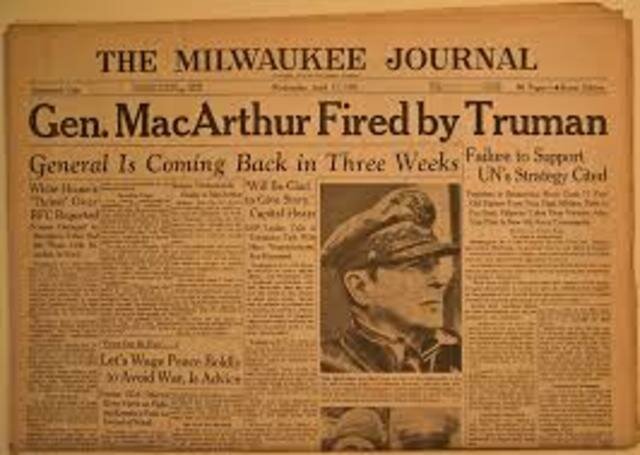 Truman Dismisses General Douglas MacArthur