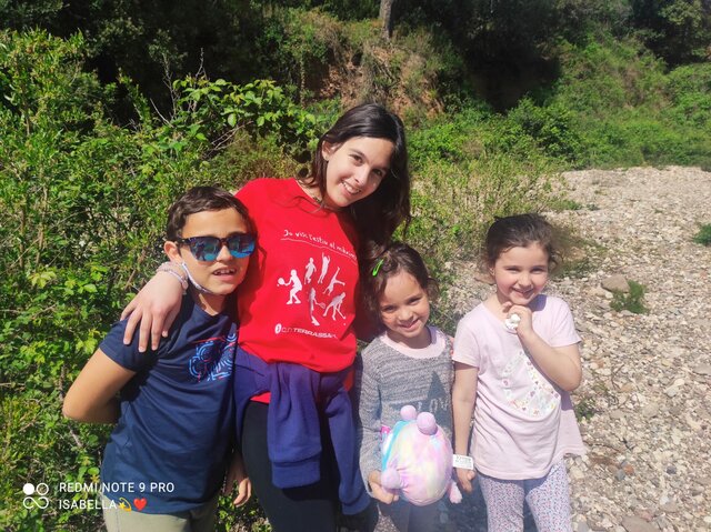 Afició a la muntaya amb el meu germá, la meva prima y la Ixone