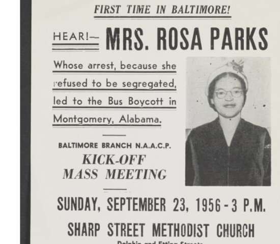 Rosa Parks inciting bus boycott