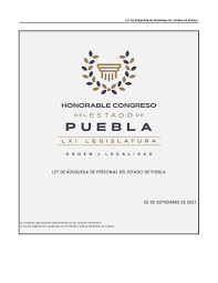 Ley de Búsqueda de Personas del Estado de Puebla