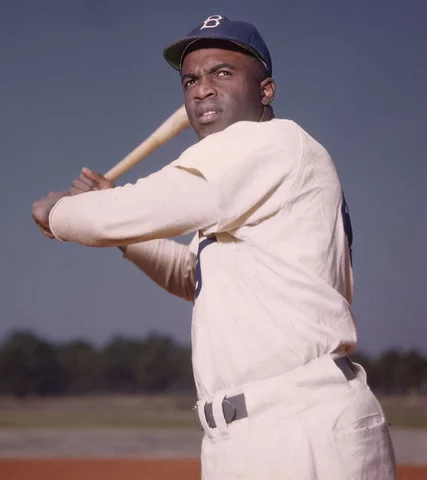 Jackie Robinson becomes the first black major league baseball player