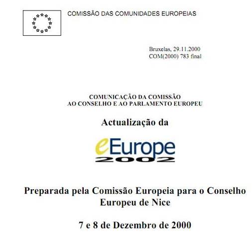 Atualização da eEurope 2002