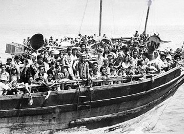Refugees called "Boat People" begin fleeing Vietnam