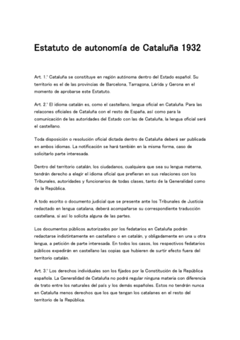 Estatuto de Autonomía de Cataluña