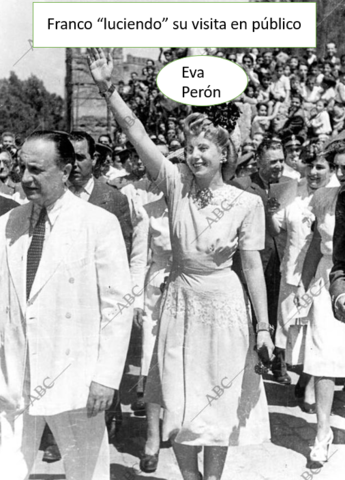 Visita Eva Perón a España