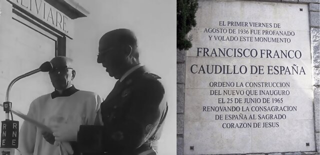 Franco consagra España al Corazón de Jesús.