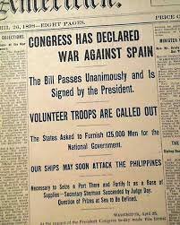 1898 Declaration of War Against Spain