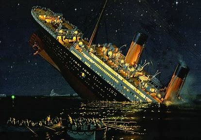 Titanic sinks