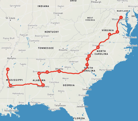 The travel for protest