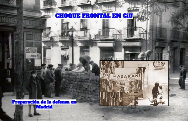 Choque frontal en Madrid