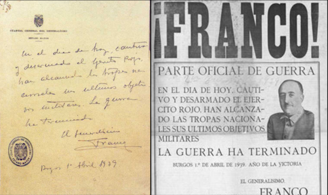 Parte de guerra del 1 de abril de 1939