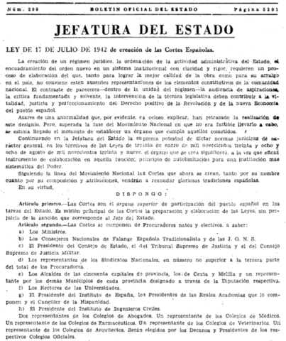 Ley Constitutiva de las Cortes
