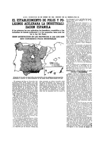 Decreto sobre localización de Polos de Promoción y Desarrollo y polígonos de Descongestión Industrial.