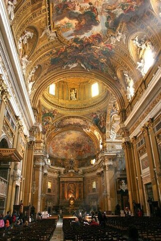 Vignola. Interior del Gesú, Roma.