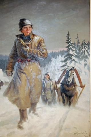 Михайло Ломоносов отправился пешком в Москву.