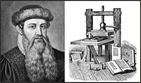 Printing press by Gutemberg