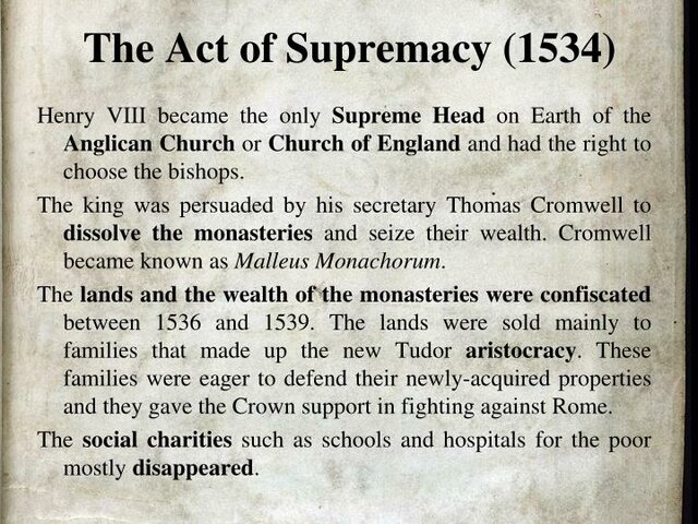 Henry VIII Act of Supremacy
