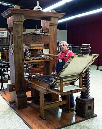 Printing press by Gutemberg