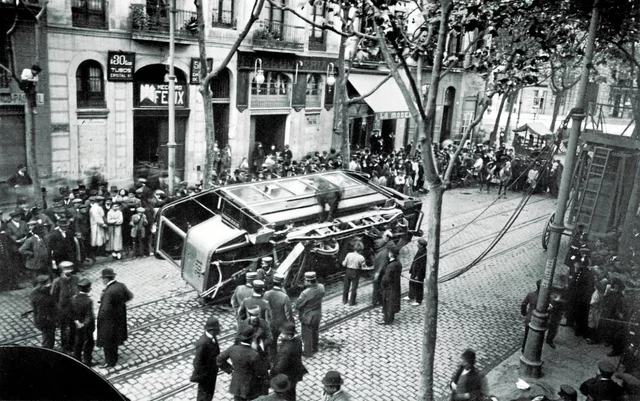 huelga de tranvías de Barcelona