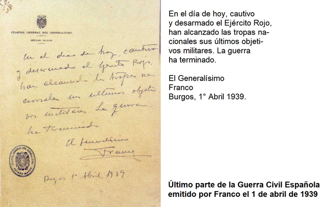 FINAL DE LA GUERRA CIVIL ESPAÑOLA