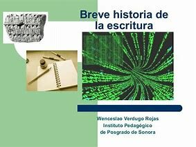 Breve historia de la escritura