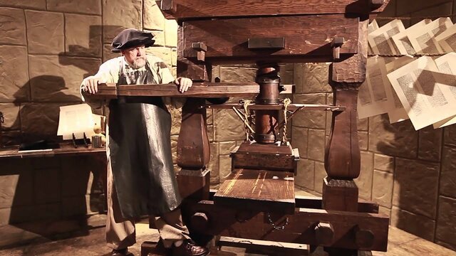Printing press by Gutenberg