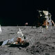 Aldrin looks back at tranquility base   gpn 2000 001102