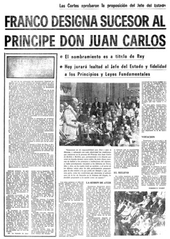 Designación del sucesor de Franco