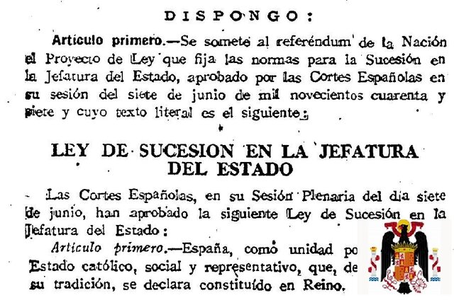Ley de sucesión a la jefatura de estado