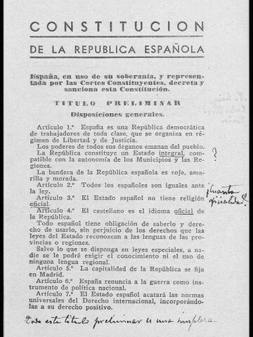Aprobación de la constitución de 1931