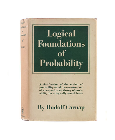 The development of the concept of "confirmation" in his book "Logical Foundations of Probability" (1950).