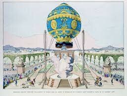 Creación del globo aerostático: 1783.