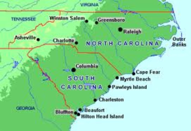 the Carolinas are founded
