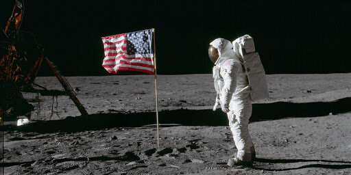 The first man on the moon, Apollo 11