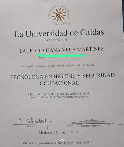 Mi graduación tecnología en Seguridad y salud en el trabajo.