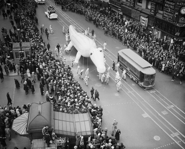 The first Macy's Thanksgiving Day Parade